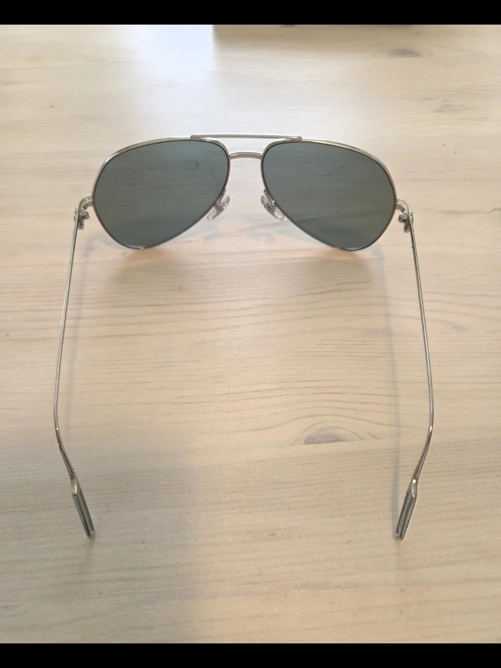 Authentic Cartier Silver Classic Aviator Sunglasses with Case
